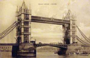 London Sept 15th 1916 - We saw this bridge but did not cross it.