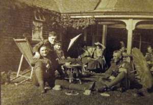 England 1917 - Miss Christie’s home, I am right front.  Laurie                            